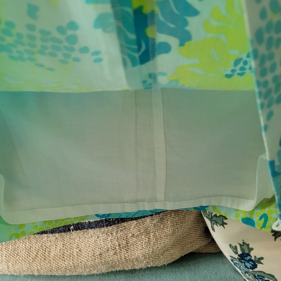 Vintage Lilly Pulitzer Originals short skirt aqua blues greens appliques pockets - Picture 8 of 9